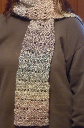 crochet pattern homespun scarf